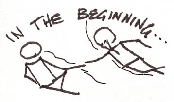 Creation of Adam, as a sketchnote